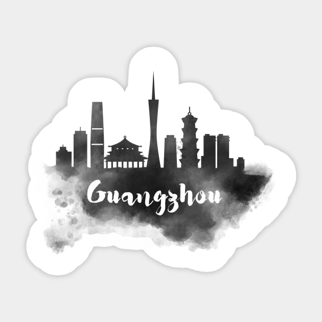 Guangzhou watercolor Sticker by kursatunsal